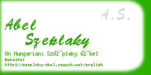 abel szeplaky business card